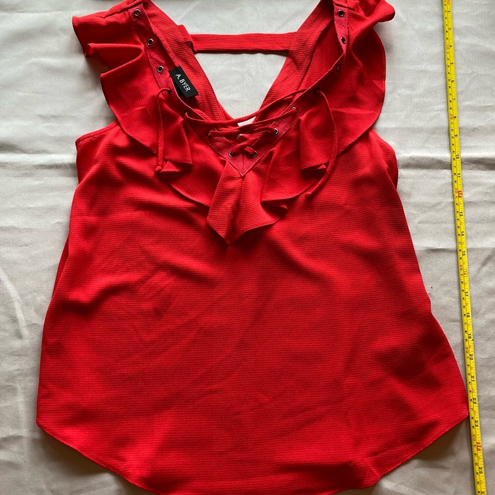 Flirty Red Tank Top by A.Byer size small